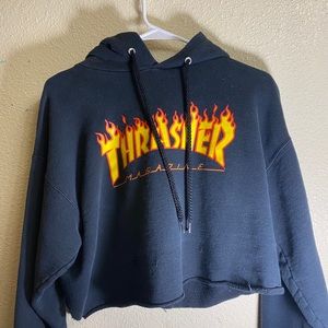 Cropped thrasher hoodie size medium !